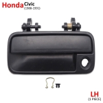 มือดึงนอก มือจับอันนอก มือเปิดนอกประตู ด้านหน้า-ข้างซ้าย 1 ชิ้น สีดำ สำหรับ Honda Civic ปี 1988-1991